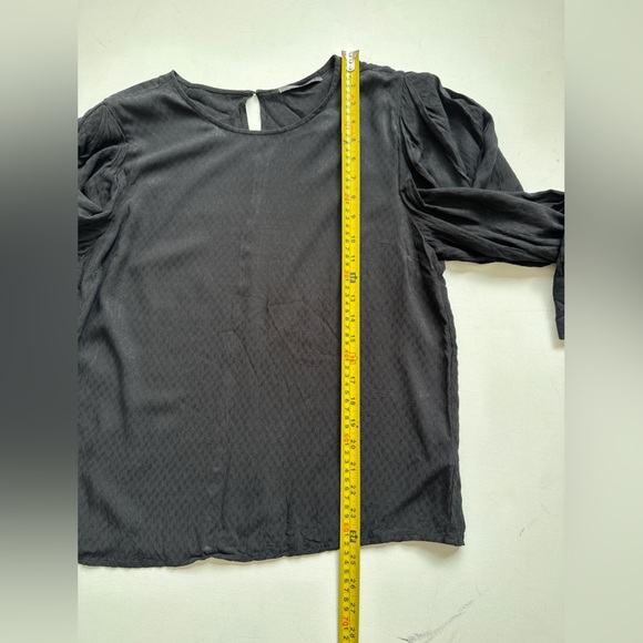 Suzy Shier - Long Sleeve Blouse - Black Pattern - Lightweight - Size: Large - Picture 9 of 9